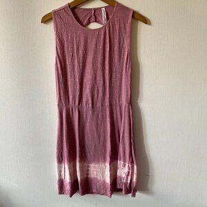 RVCA Tie Dye Dress Purple Skater Back Cut Out Size Large